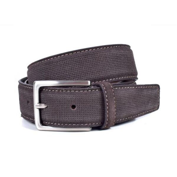 Cinturón MIGUEL BELLIDO · Piel Serraje Legitima Hombre · Ancho 32mm - MARRON, 110