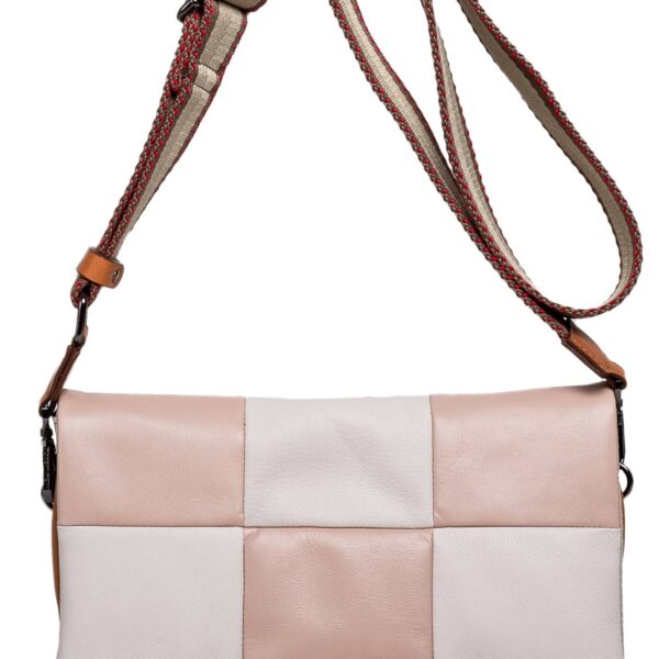 Bolso ROBERT PIETRI · ARLEQUÍN · Banderola en Piel y Ajustable · Bicolor