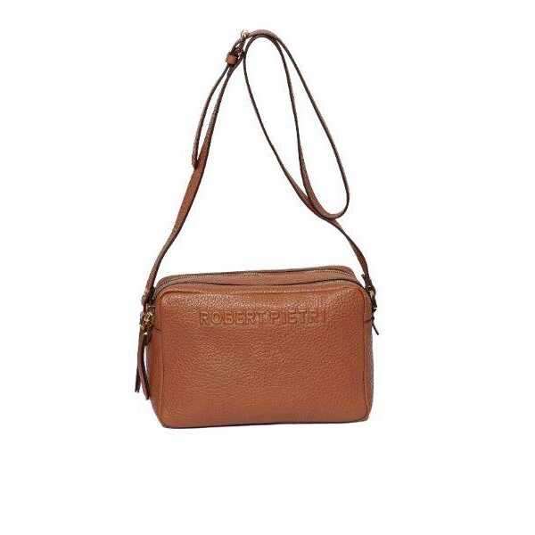 Bolso ROBERT PIETRI · BRONCO · Banderola en Piel Natural con Asa Ajustable · Color Cuero