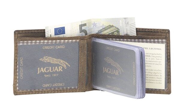 Tarjetero en piel Jaguar