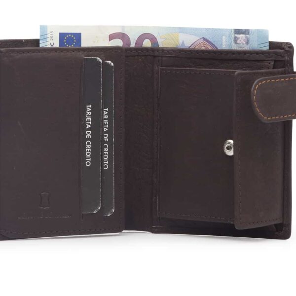 Cartera JAGUAR · Billetero Monedero en Piel · 8 Tarjetas · Vertical