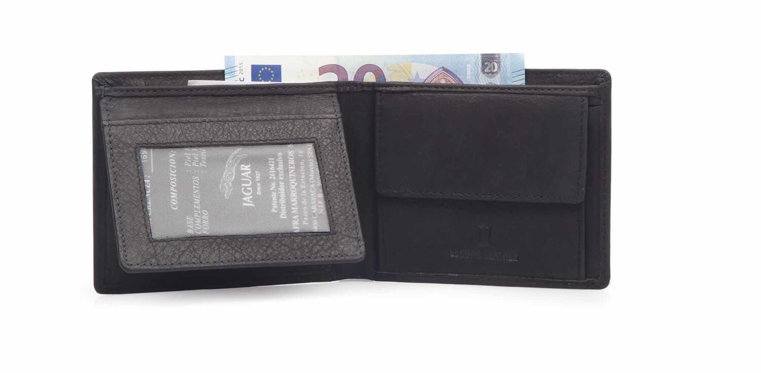 Cartera hombre de piel con monedero