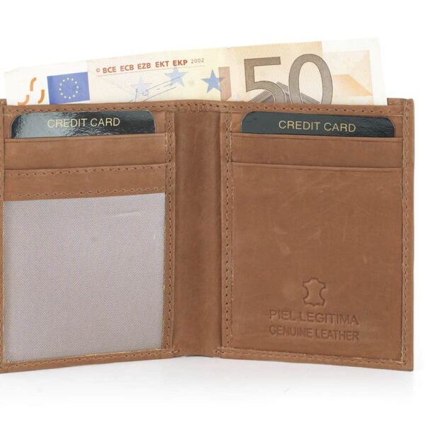 Cartera JAGUAR · Billetero Tarjetero sin monedero · En Piel Vacuno · Sistema RFID · 6 Tarjetas