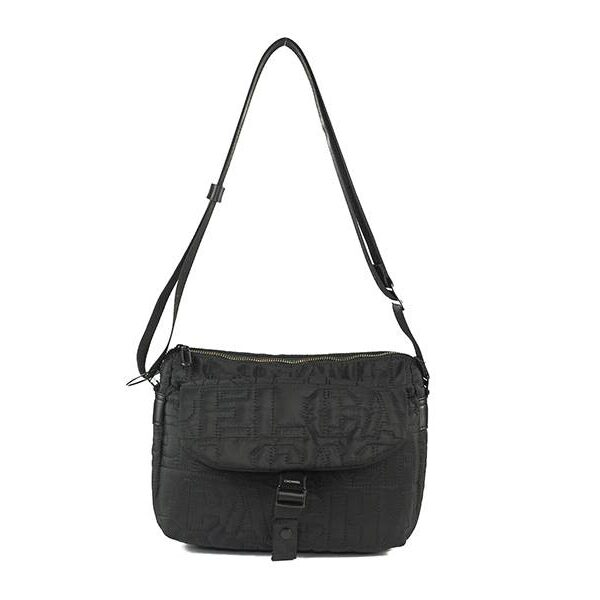 Bolso CACHAREL · Bandolera Mediana Nylon · Color Negro