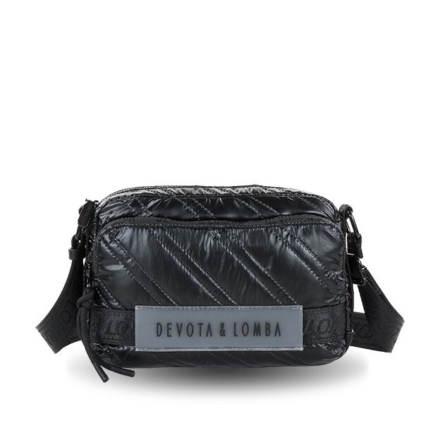 Bolso Devota & Lomba · Bandolera mediana · Efecto acolchado · Color Negro