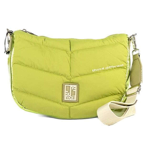 Bolso Pepe Moll · Bandolera mediana · Color Salvia(verde metalizado) · Coleccion Crepe