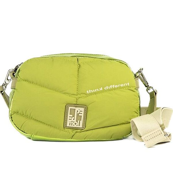 Bolso Pepe Moll · Bandolera pequeña · Color Salvia(verde metalizado) · Coleccion Crepe