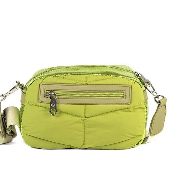 Bolso Pepe Moll · Bandolera pequeña · Color Salvia(verde metalizado) · Coleccion Crepe