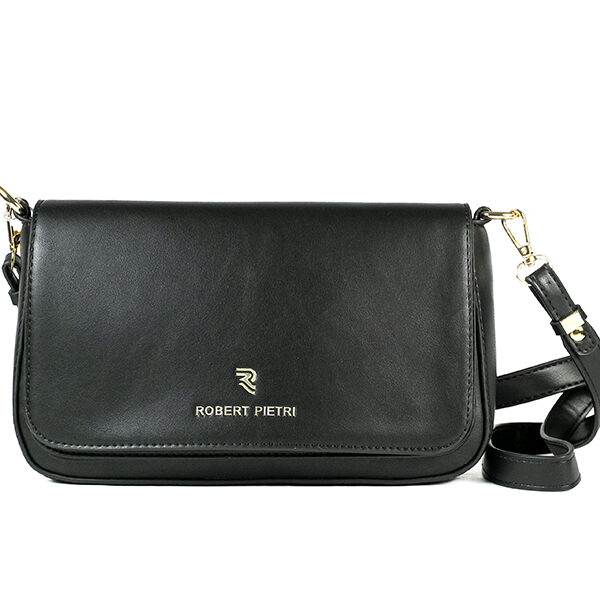 Bolso ROBERT PIETRI · Bandolera mediana · Con solapa · Coleccion Mercurio · Color Negro