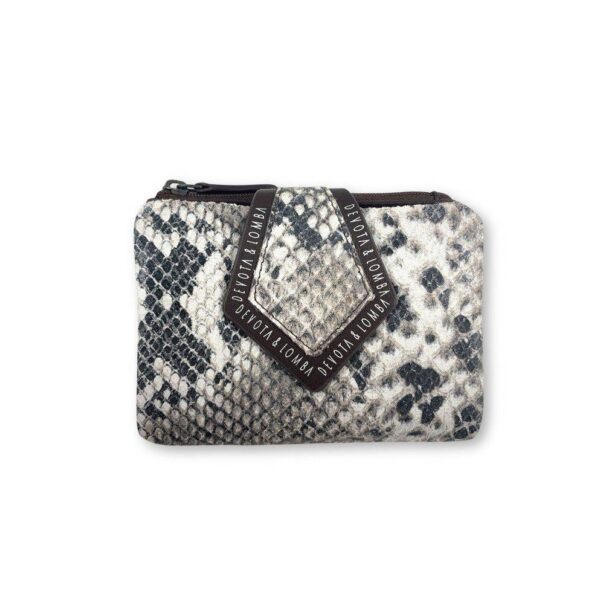Cartera DEVOTA & LOMBA · ESTAMBUL · Billetero Monedero Pequeño en Piel · Imitación Serpiente