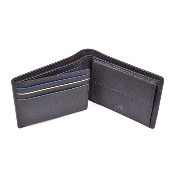Cartera MIGUEL BELLIDO · Billetero con Monedero · En Piel · RFID · Color Negro y Marrón