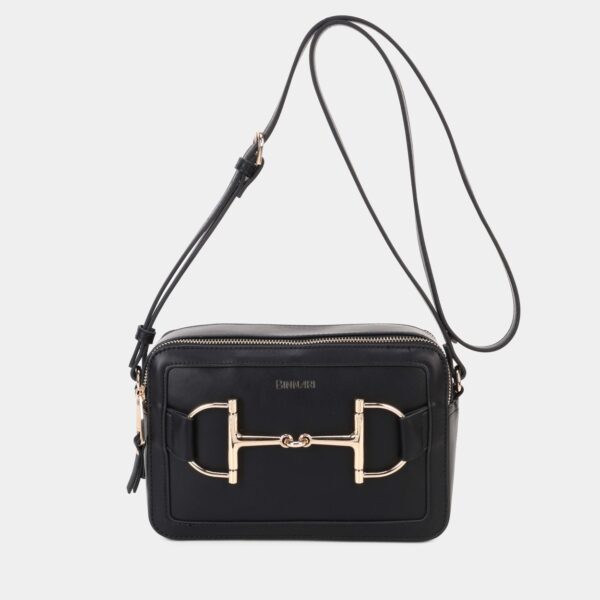 Bolso BINNARI · Bolso Bandolera · Tamaño medio rectangular · Color Negro · Coleccion Cádiz