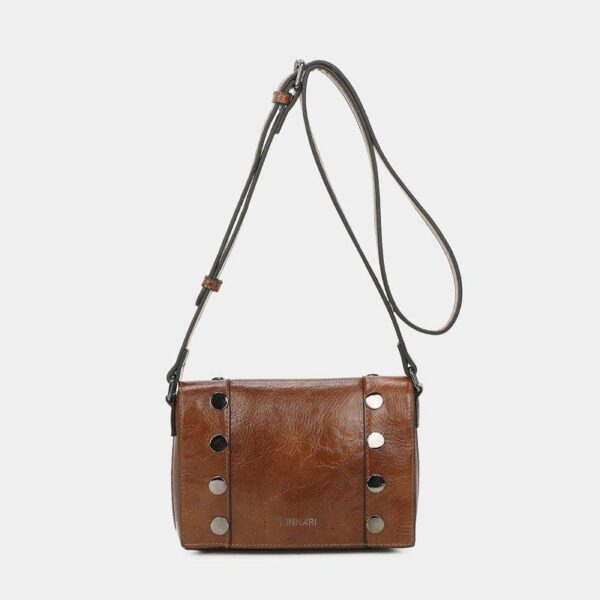 Bolso BINNARI · Bandolera Pequeña con Solapa y Tachas