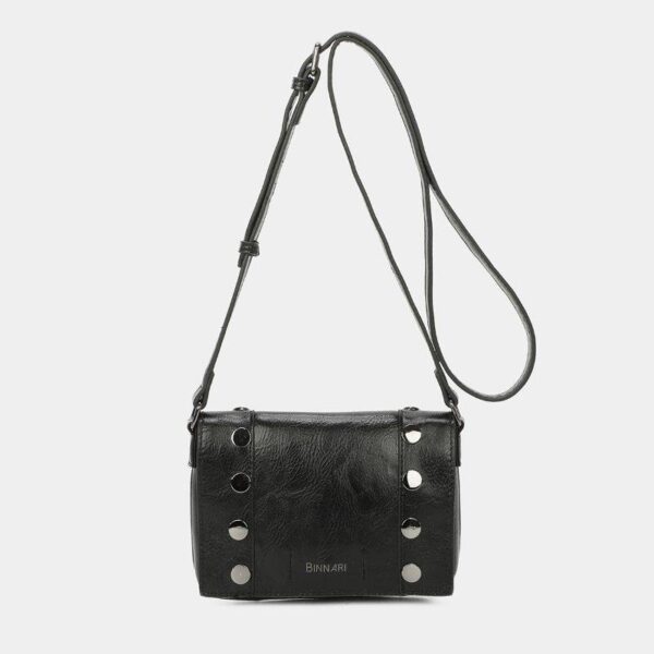 Bolso BINNARI · Bandolera Pequeña con Solapa y Tachas