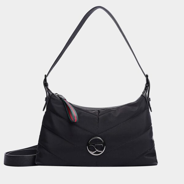 Bolso BINNARI · Bandolera mediana· Tipo góndola · Color Negro · Coleccion Lucena