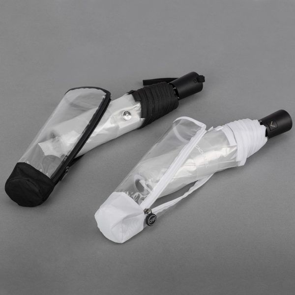 Paraguas CACHAREL · Transparente · Plegable automático · Ecofriendly