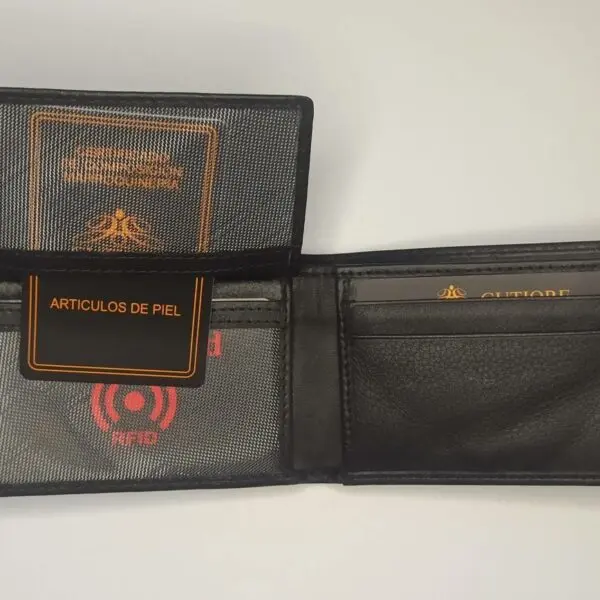 Cartera GUTIORE · Billetero sin Monedero · En Piel · RFID · Formato americano (horizontal)