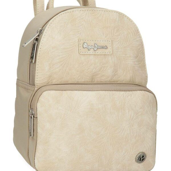 Mochila Pepe Jeans · Mochila pequeña · Coleccion Jana · Color Beige