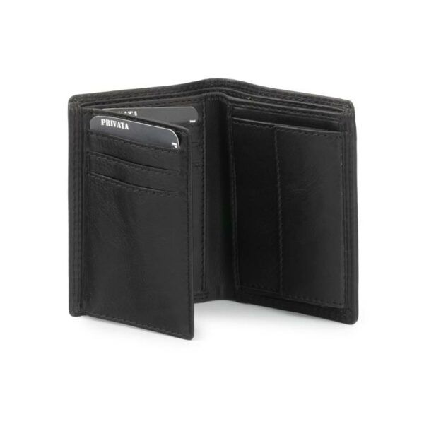 Cartera PRIVATA · Billetero con Monedero · En Piel vacuno · Sistema RFID · Formato vertical