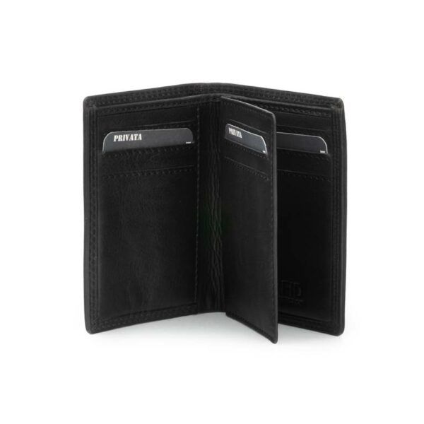 Cartera PRIVATA · Billetero sin Monedero · En Piel vacuno · Sistema RFID · Formato vertical