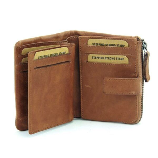 Billetero STAMP · Para mujer · En PIEL Lavada · Pequeño con monedero · RFDI · Coleccion Arco