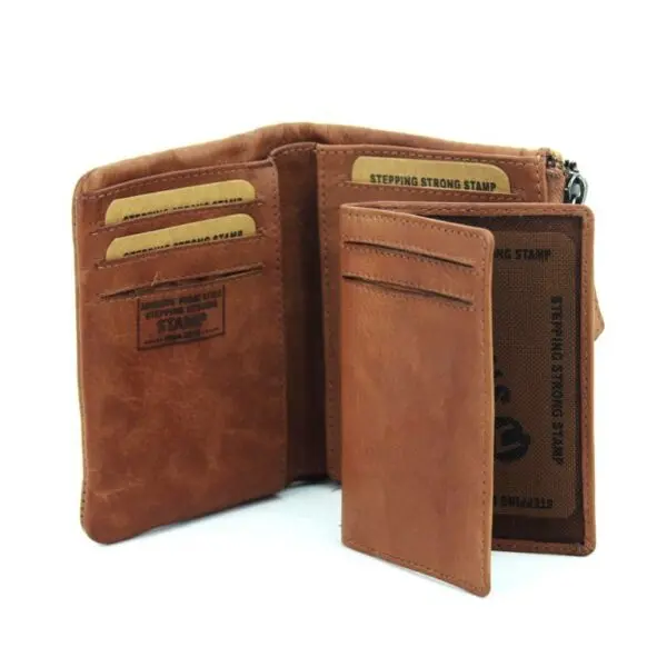Billetero STAMP · Para mujer · En PIEL Lavada · Pequeño con monedero · RFDI · Coleccion Arco