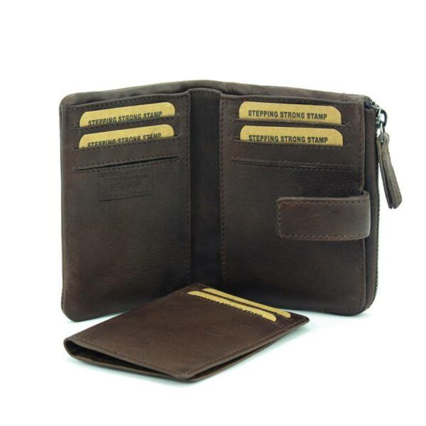 Billetero STAMP · Para mujer · En PIEL Lavada · Pequeño con monedero · RFDI · Coleccion Arco