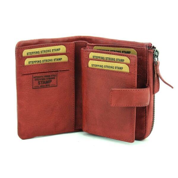 Billetero STAMP · Para mujer · En PIEL Lavada · Pequeño con monedero · RFDI · Coleccion Arco