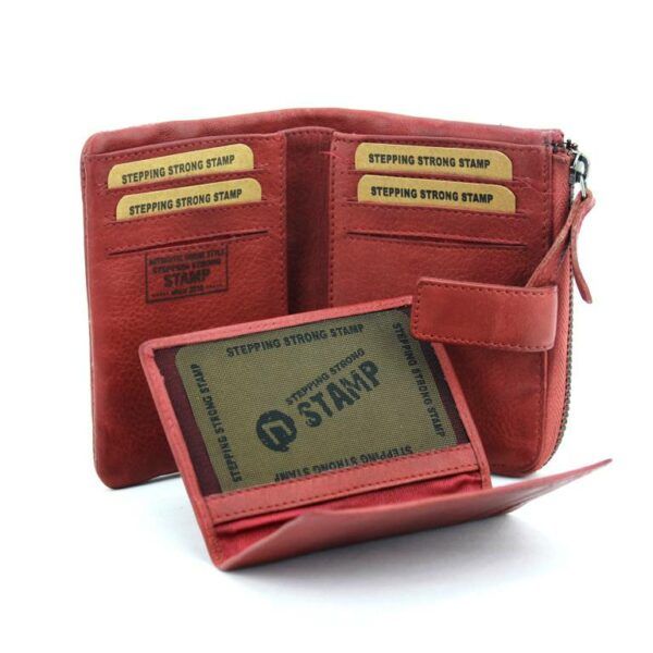 Billetero STAMP · Para mujer · En PIEL Lavada · Pequeño con monedero · RFDI · Coleccion Arco