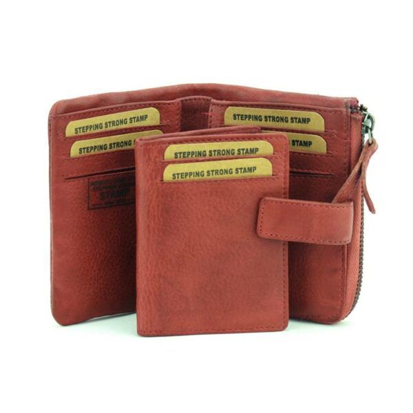 Billetero STAMP · Para mujer · En PIEL Lavada · Pequeño con monedero · RFDI · Coleccion Arco