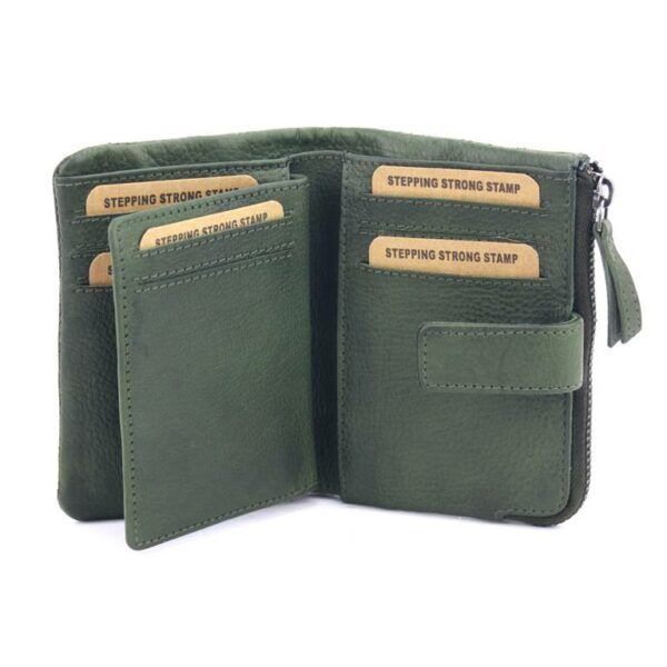Billetero STAMP · Para mujer · En PIEL Lavada · Pequeño con monedero · RFDI · Coleccion Arco