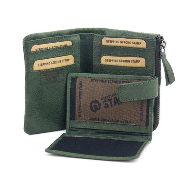 Billetero STAMP · Para mujer · En PIEL Lavada · Pequeño con monedero · RFDI · Coleccion Arco