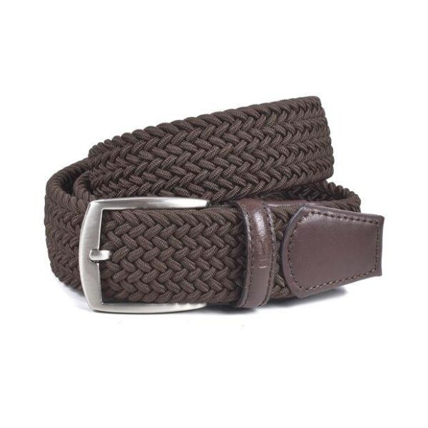Cinturón Miguel Bellido· Trenzado Elástico · Textil · Ancho de 35mm - MARRON, TALLA M