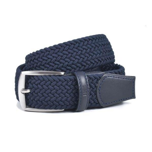 Cinturón Miguel Bellido· Trenzado Elástico · Textil · Ancho de 35mm - AZUL MARINO, TALLA L
