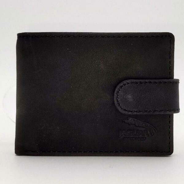 Cartera JAGUAR · Billetero Tarjetero con monedero exterior · En Piel Ovino · Sistema RFID · 12 Tarjetas