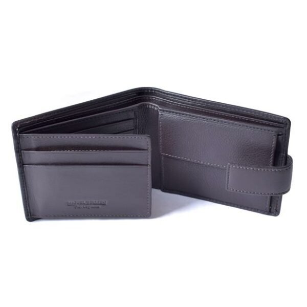 Cartera MIGUEL BELLIDO · Billetero con Monedero · En Piel · RFID · Color Negro