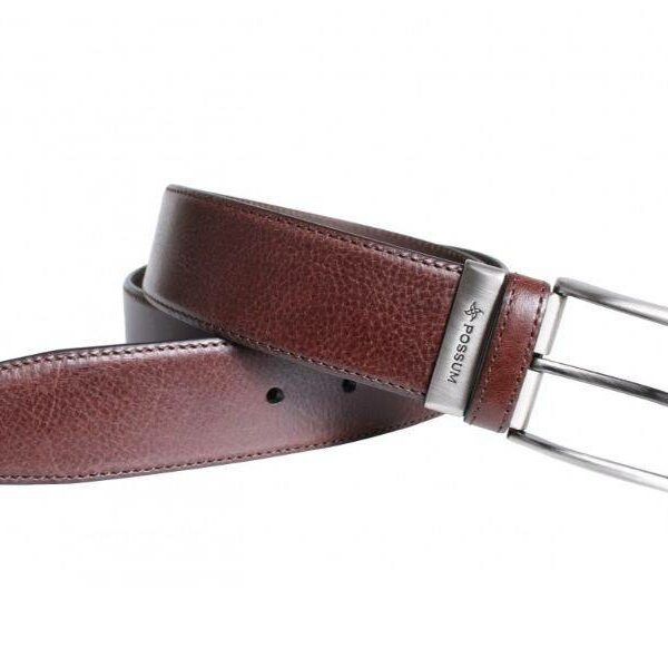 Cinturón POSSUM (Gilmart) · Vaqueta · Cosido Lateral · Ancho 40mm - MARRON