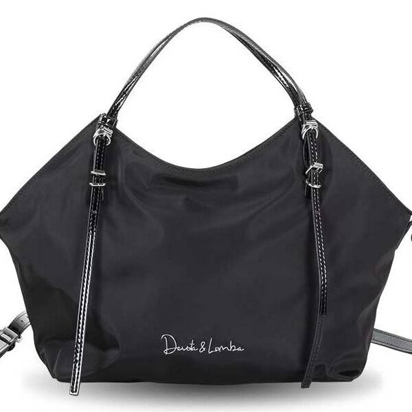 Bolso Devota & Lomba · Bandolera mediana · Con dos asas de mano · Material Nylon · Color Negro