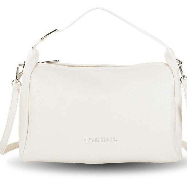 Bolso Devota & Lomba · Bandolera mediana · Con asa de mano · Material PU · Color Blanco roto