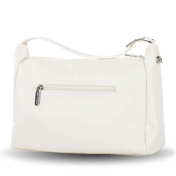 Bolso Devota & Lomba · Bandolera mediana · Con asa de mano · Material PU · Color Blanco roto