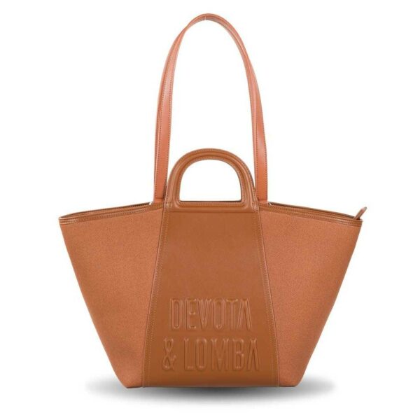 Bolso Devota & Lomba · Bolso grande · Con dos asas de mano y dos de hombro · Color Marrón y Arena