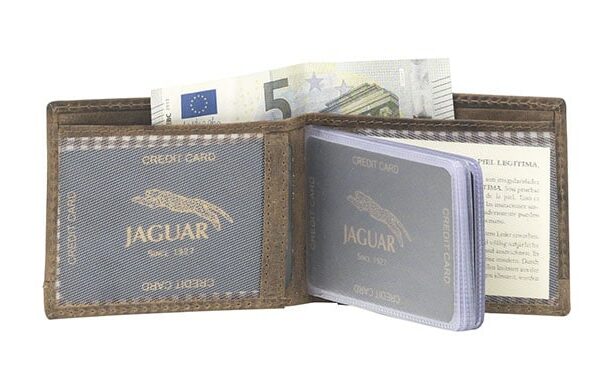 catera tarjetero de piel Jaguar