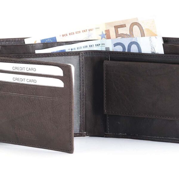 Cartera de piel con monedero