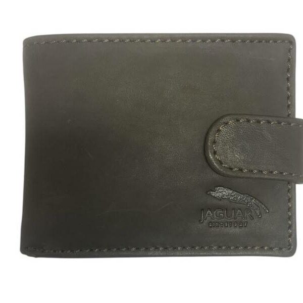 Cartera JAGUAR · Billetero Tarjetero con monedero · En Piel Ovino · Sistema RFID · 9 Tarjetas - MARRON