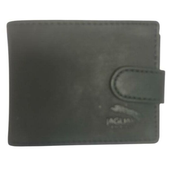 Cartera JAGUAR · Billetero Tarjetero con monedero · En Piel Ovino · Sistema RFID · 9 Tarjetas - NEGRO