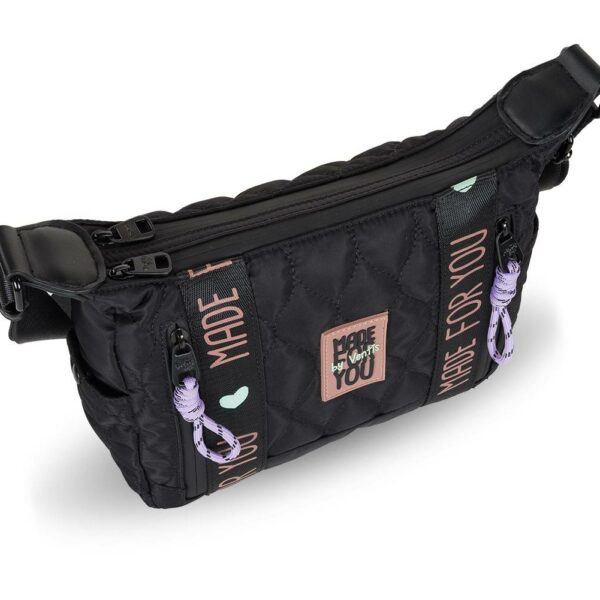 Bolso VENTIS · Bandolera Mediana en Nylon · Color Negro