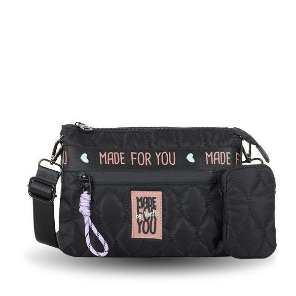 Bolso VENTIS · Bandolera Mediana con Monedero · Color Negro