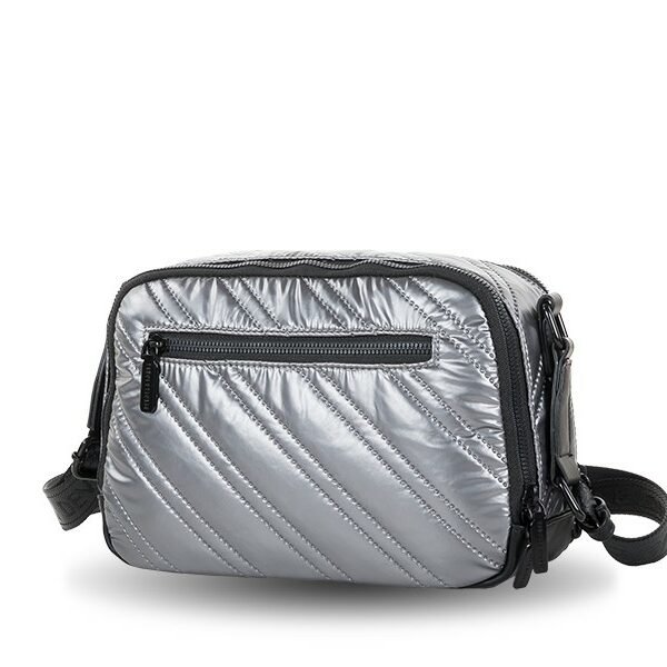 Bolso Devota & Lomba · Bandolera mediana · Doble compartimento · Color Negro y Plomo