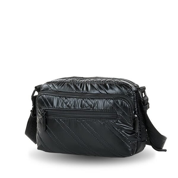 Bolso Devota & Lomba · Bandolera mediana · Efecto acolchado · Color Negro