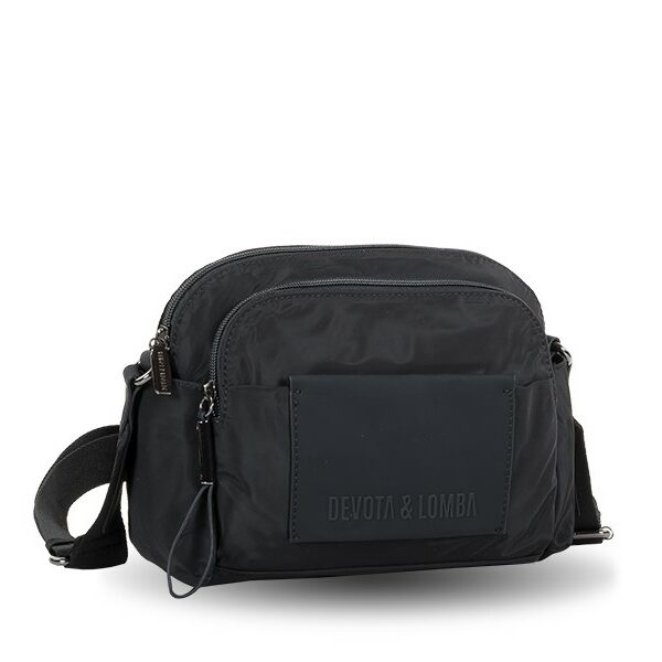 Bolso Devota & Lomba · Bandolera mediana · Multi bolsillos · Color Taupe y Negro